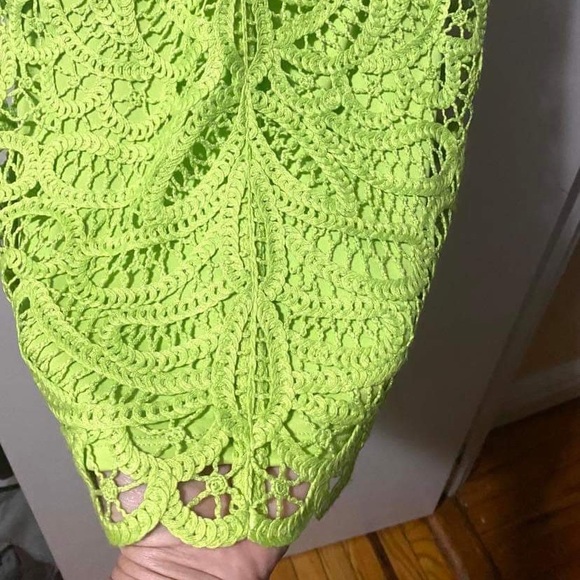 Lily Pulitzer Siesta Shift Matcha Green Knit Lace Dress - Picture 12 of 13